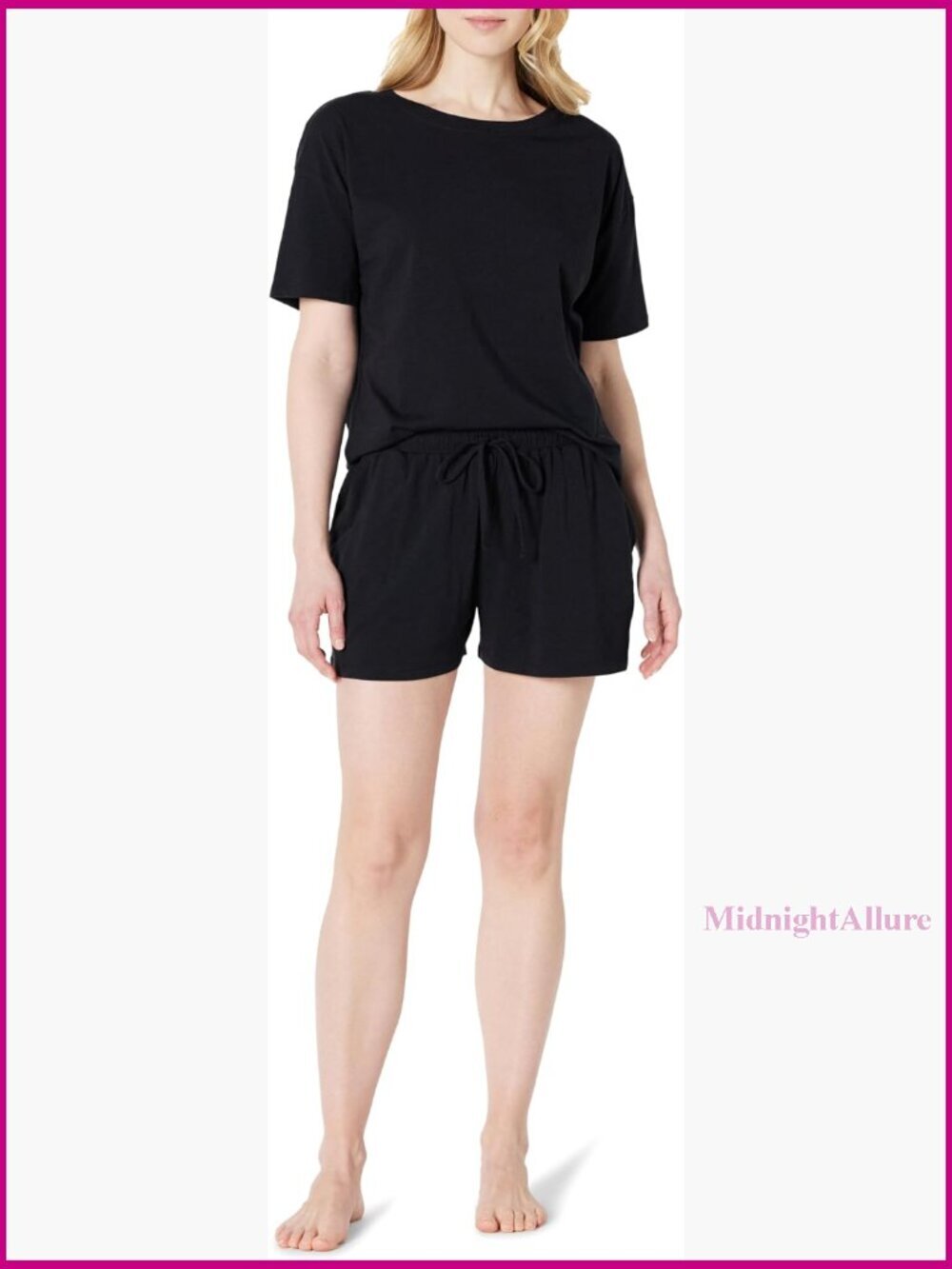 Women's Soft Cotton Modal Short Sleeve Tee & Shorts Sleep Set